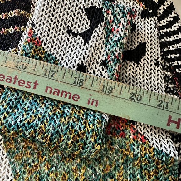 Joseph Ribkoff Womens Top Multicolor Abstract Knit Cardigan Size 8 Button Front - Picture 9 of 9